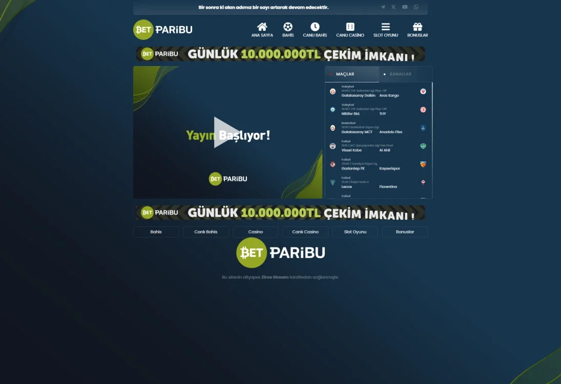 Betparibu Tv ekran görüntüsü