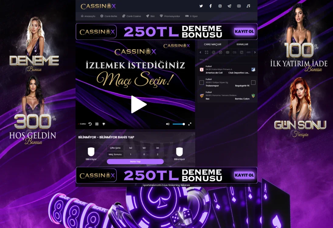 Cassinox Tv ekran görüntüsü