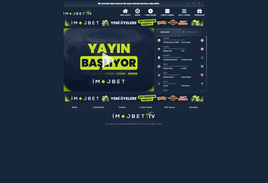 İmajbet Tv ekran görüntüsü