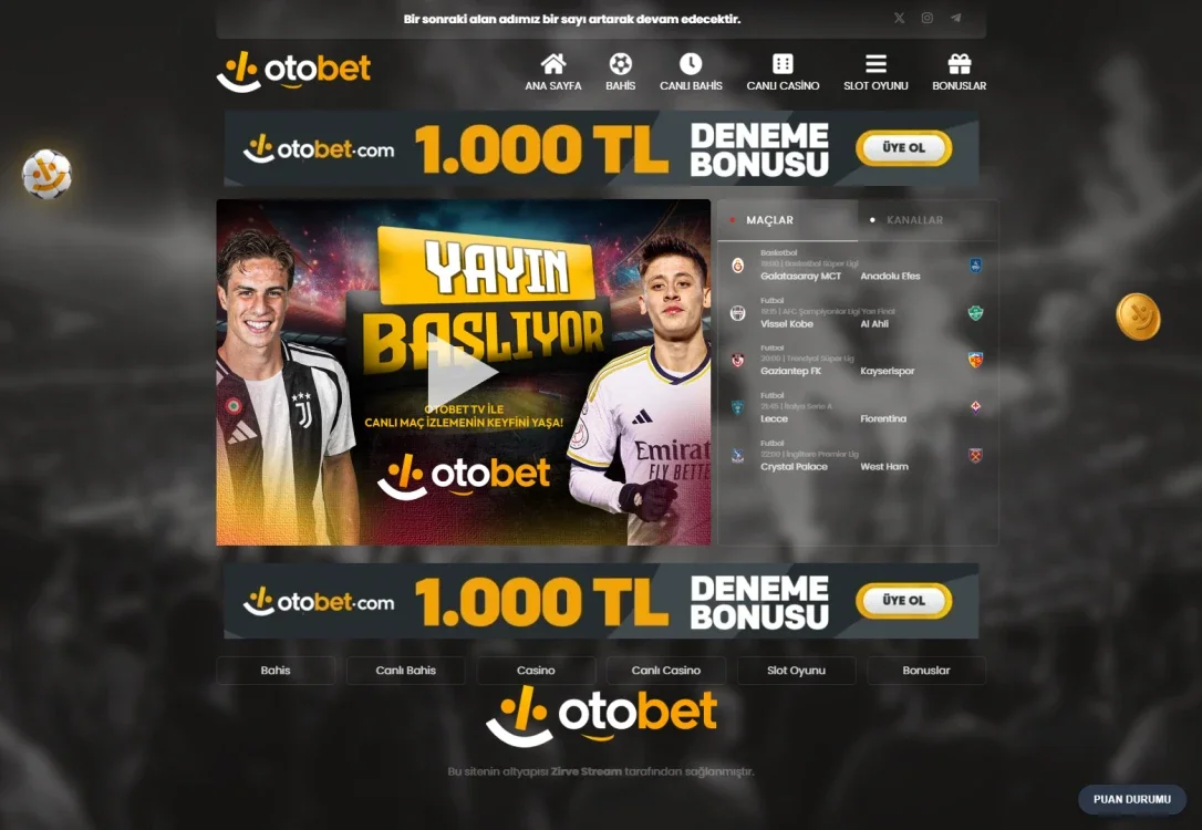 Otobet Tv ekran görüntüsü